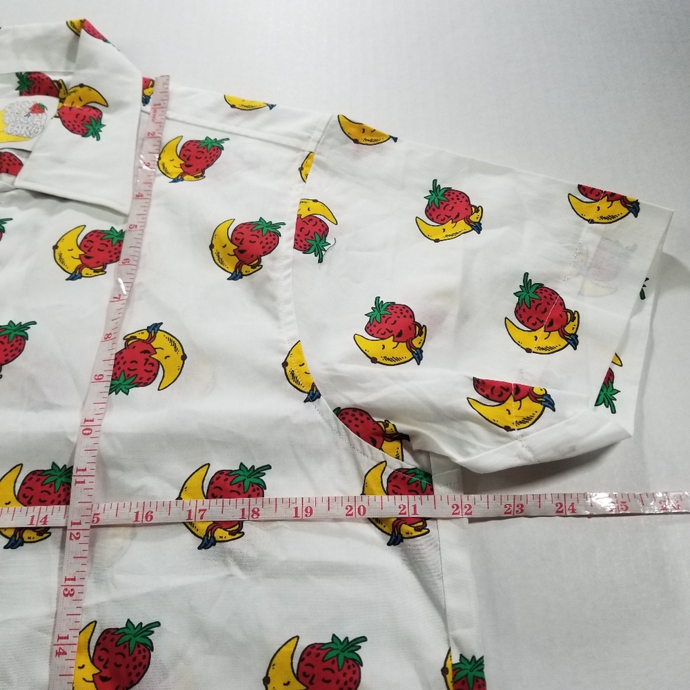 Sky High Farm Strawberry And Moon Print Shirt Short Sleeve Size Small - Picture 7 of 8